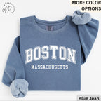 Boston Massachusetts Comfort Colors® Sweatshirt, Boston MA Sweater, Bostonian