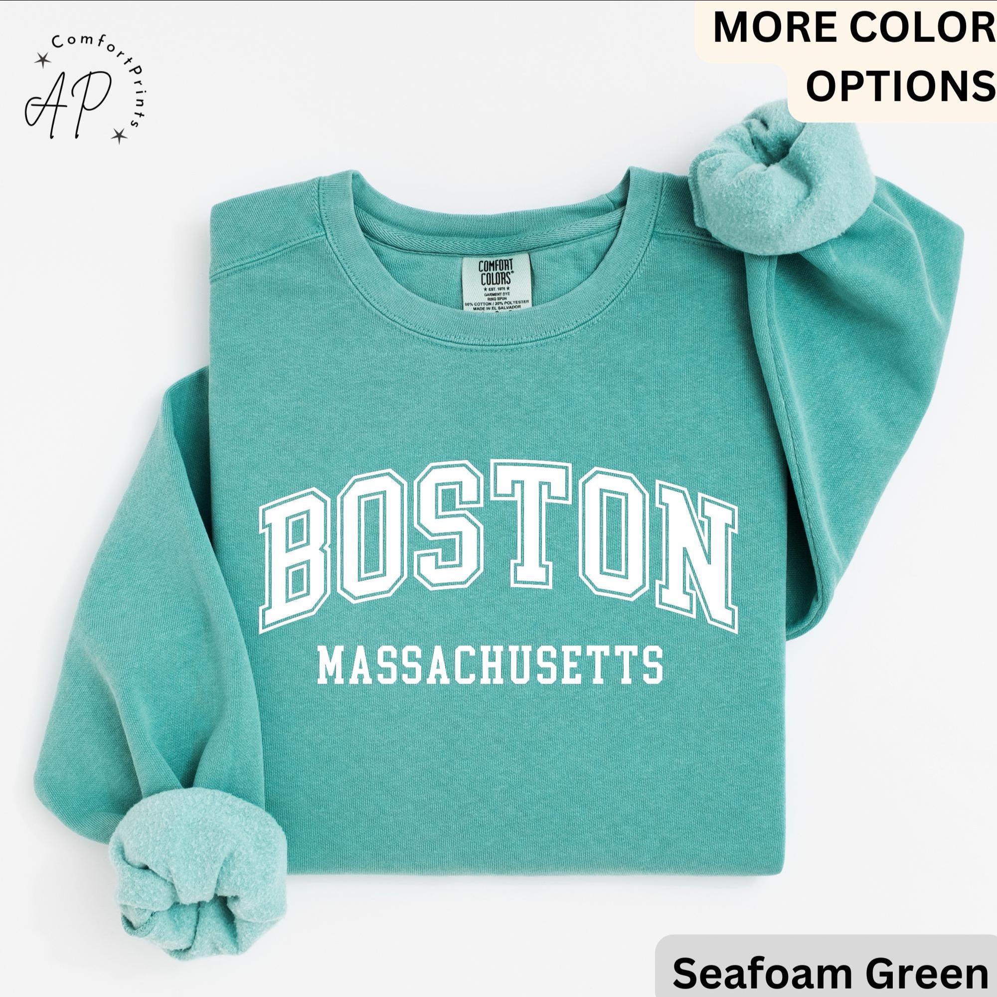 Boston Massachusetts Comfort Colors® Sweatshirt, Boston MA Sweater, Bostonian