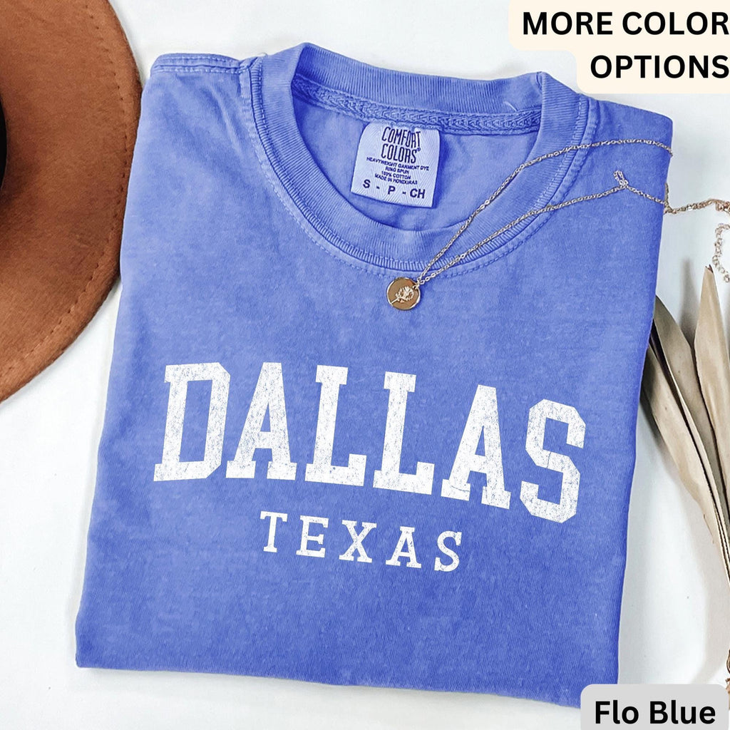 Dallas Texas Comfort Colors® T-Shirt, Dallas Football Shirt, Dallas TX Tee, Gift for Texans