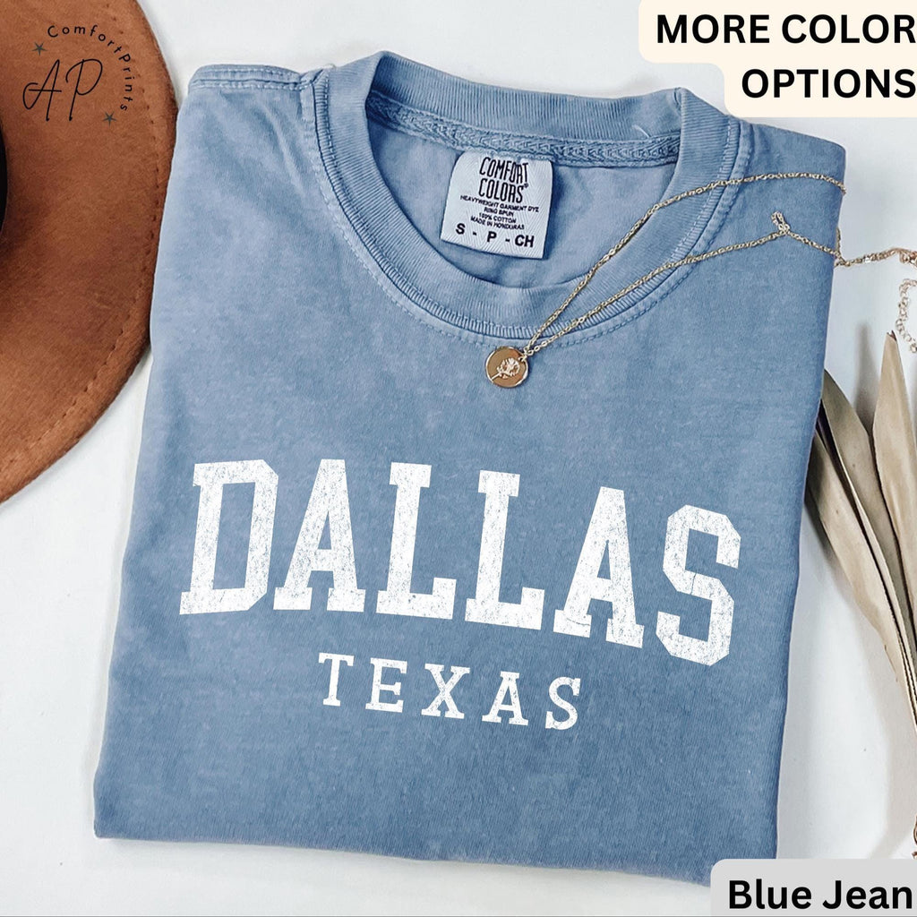 Dallas Texas Comfort Colors® T-Shirt, Dallas Football Shirt, Dallas TX Tee, Gift for Texans