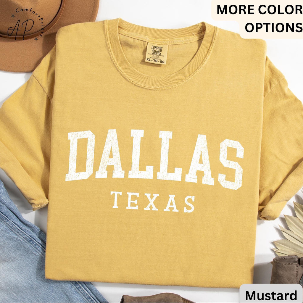 Dallas Texas Comfort Colors® T-Shirt, Dallas Football Shirt, Dallas TX Tee, Gift for Texans