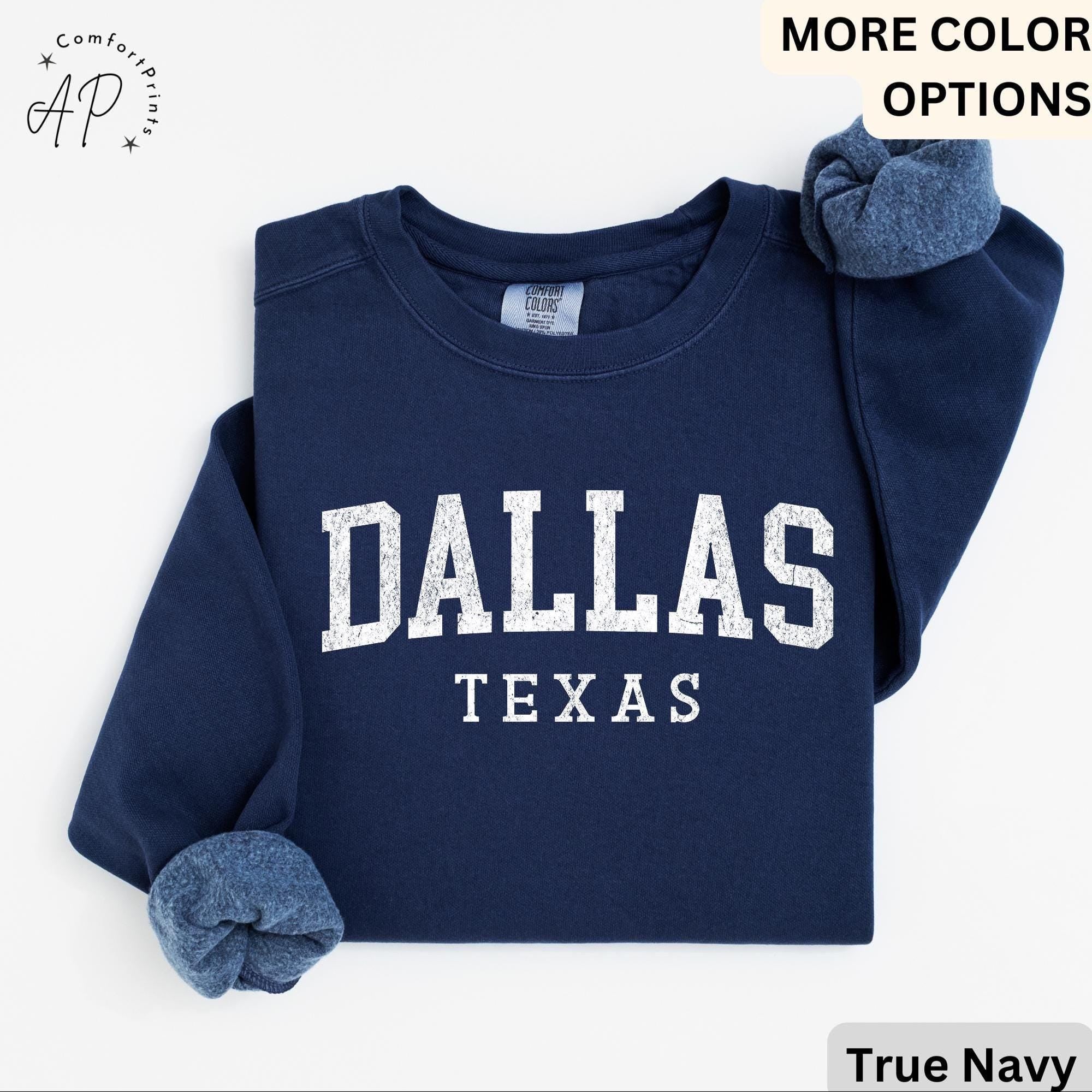 Dallas Texas Comfort Colors® Sweatshirt, Dallas Football Sweater, Dallas TX, Gift for Texans