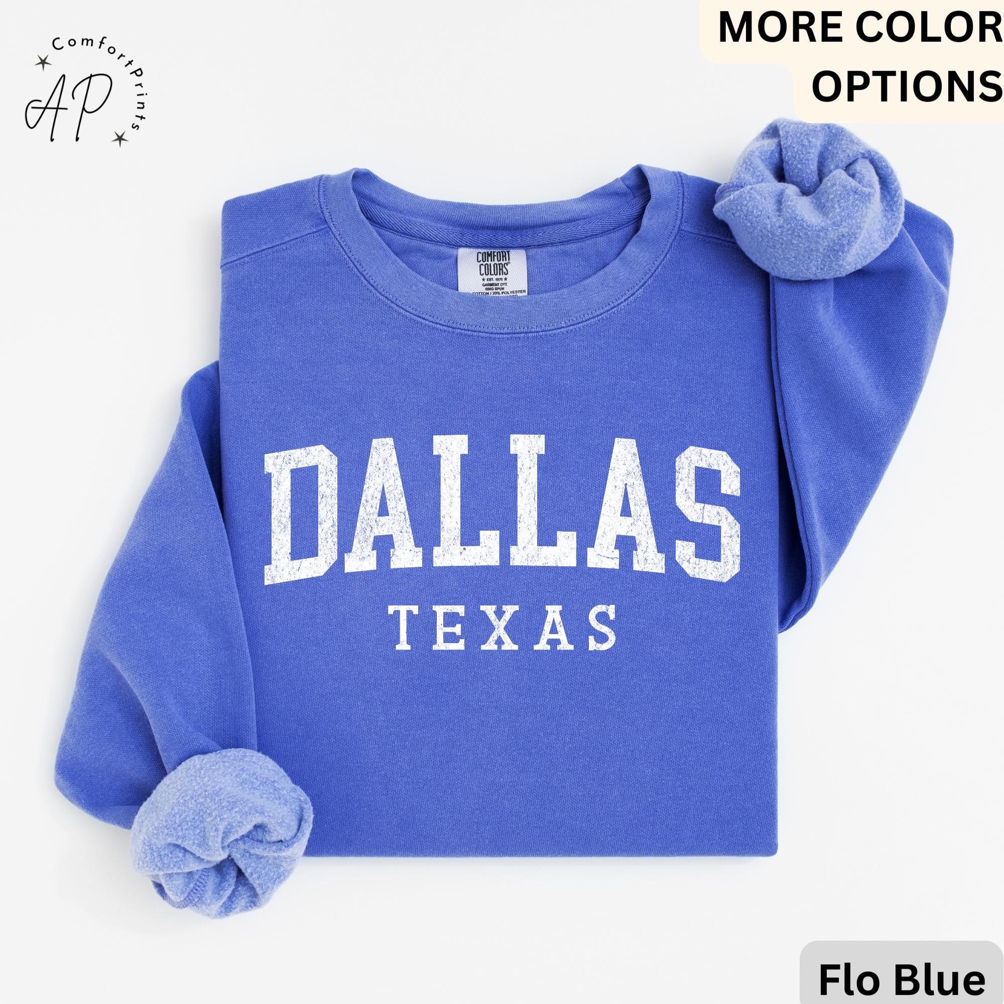 Dallas Texas Comfort Colors® Sweatshirt, Dallas Football Sweater, Dallas TX, Gift for Texans