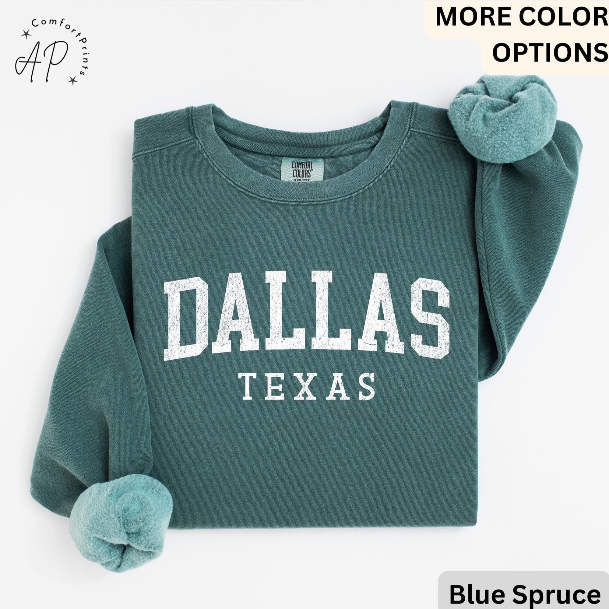 Dallas Texas Comfort Colors® Sweatshirt, Dallas Football Sweater, Dallas TX, Gift for Texans
