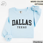 Dallas Texas Comfort Colors® Sweatshirt, Dallas Football Sweater, Dallas TX, Gift for Texans