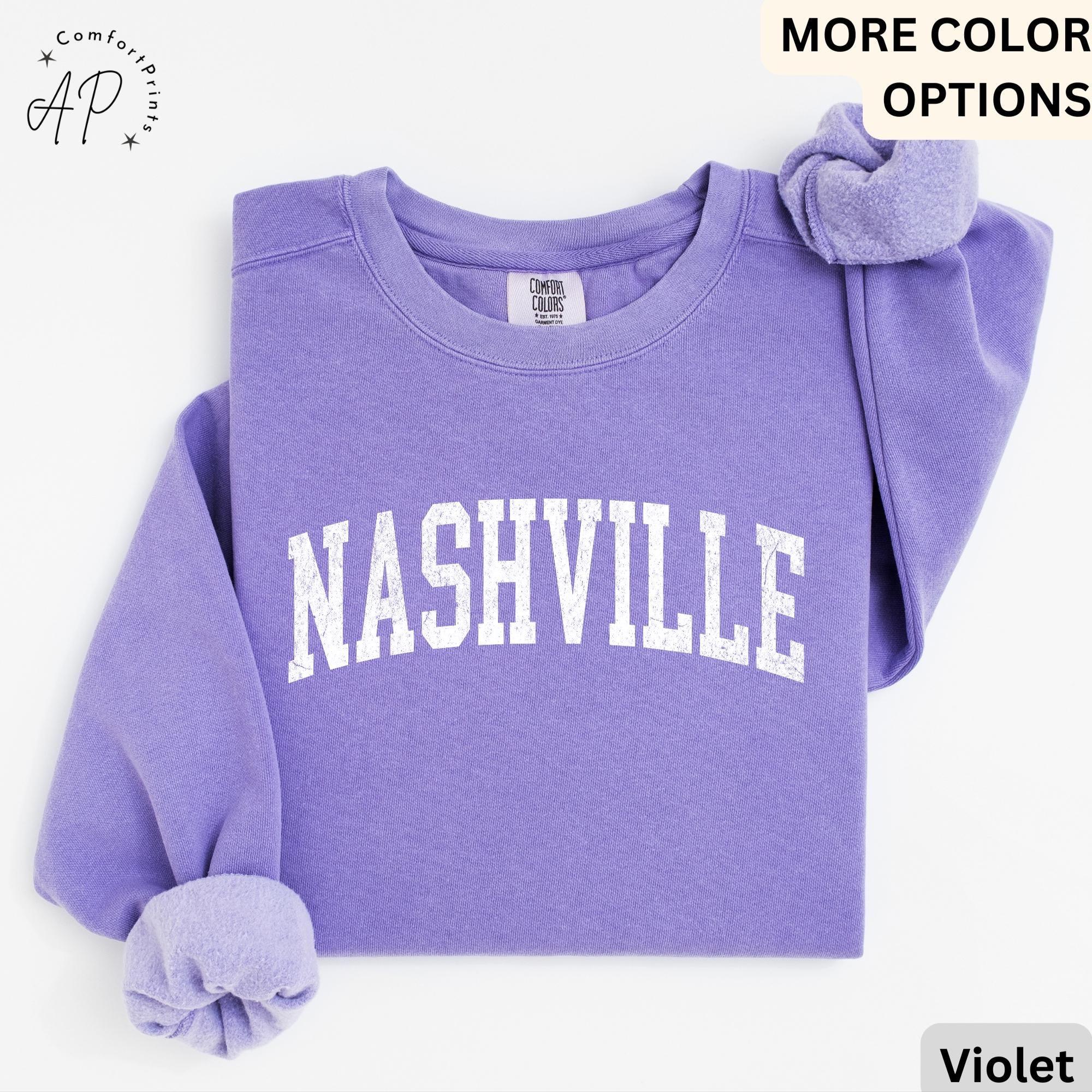 Nashville Comfort Colors® Sweatshirt, Tennessee TN Vintage Sweater, Country Music Tennessee