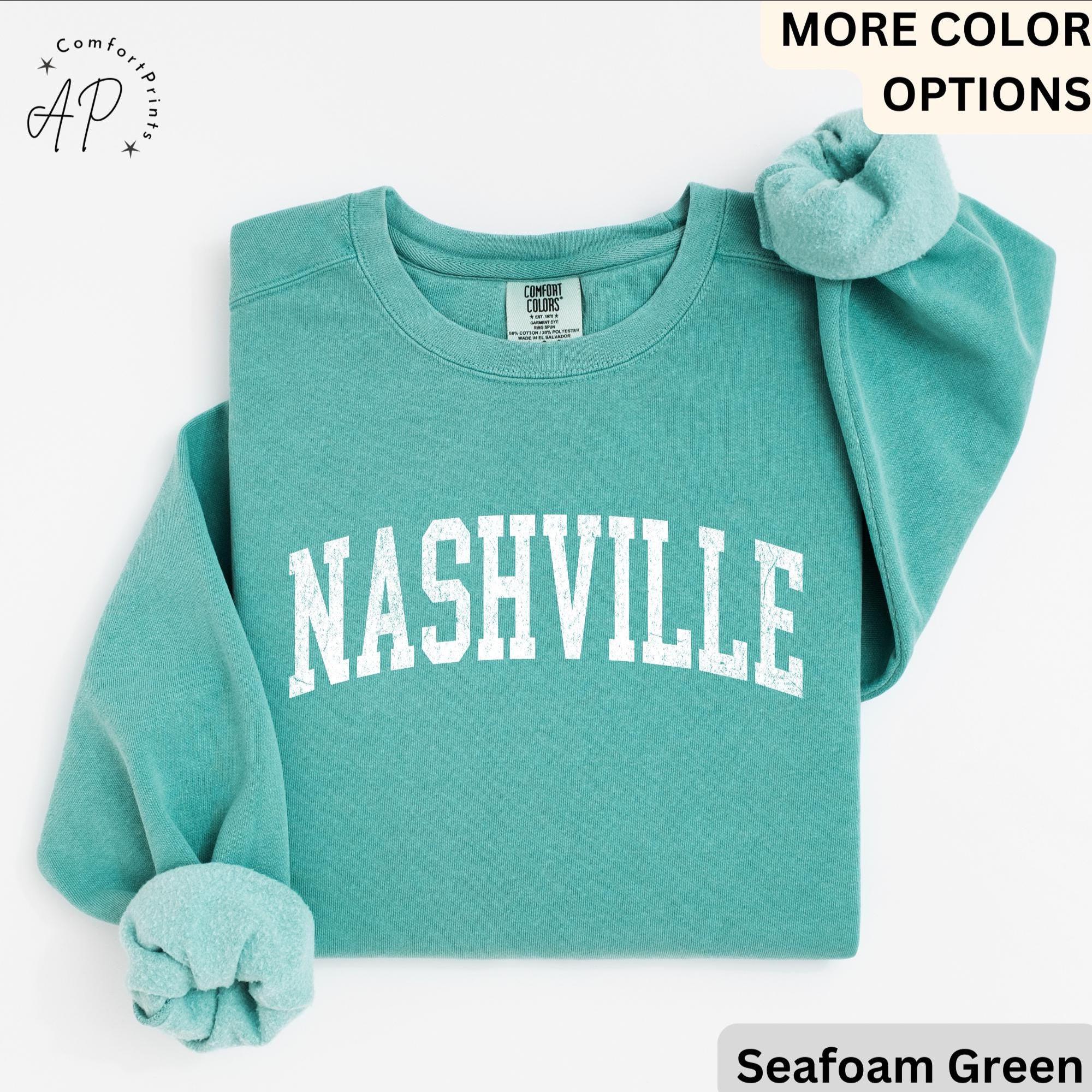 Nashville Comfort Colors® Sweatshirt, Tennessee TN Vintage Sweater, Country Music Tennessee