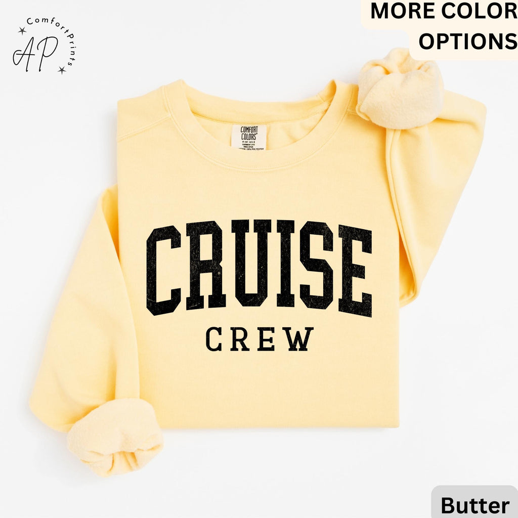 Cruise Crew Comfort Colors® Sweatshirt, Cruise Trip Sweater, Cruising, Gift for Family Trip