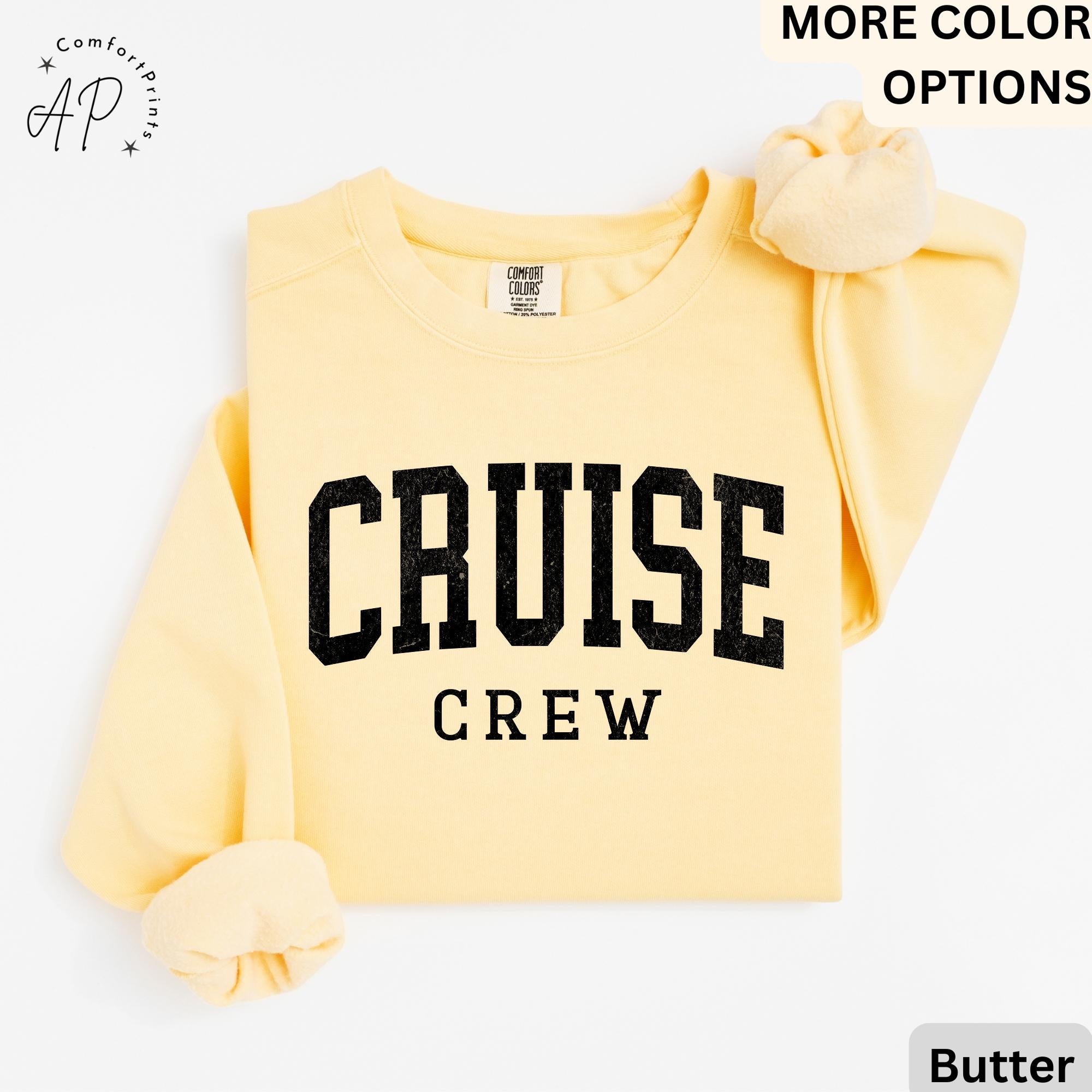 Cruise Crew Comfort Colors® Sweatshirt, Cruise Trip Sweater, Cruising, Gift for Family Trip