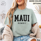 Maui Hawaii Comfort Colors® T-Shirt, Maui HI Vacation Trip Shirt, State of Hawaii Tee, Gift for Hawaiian Honeymoon