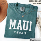 Maui Hawaii Comfort Colors® T-Shirt, Maui HI Vacation Trip Shirt, State of Hawaii Tee, Gift for Hawaiian Honeymoon