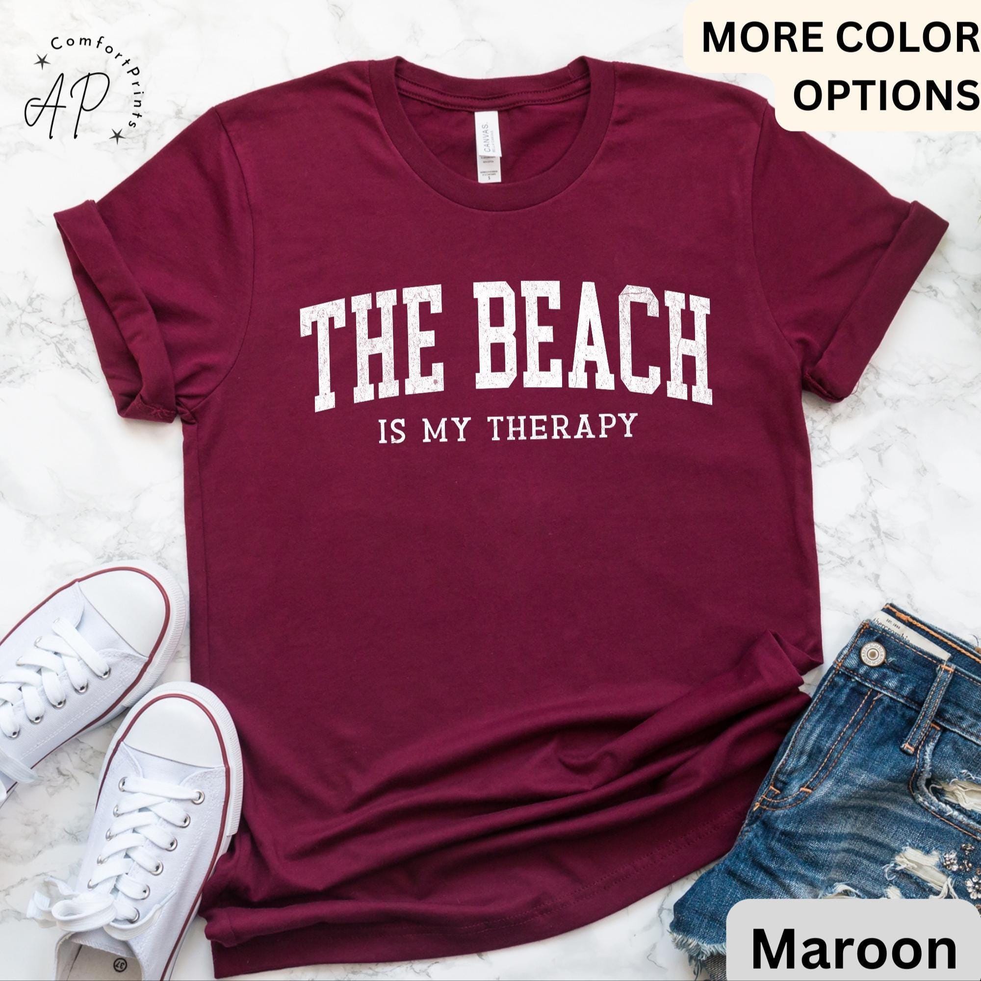 Beach Therapy Comfort Colors® T-Shirt, Summer Vacation Shirt, Family Travel Tee