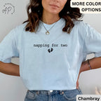 Pregnancy Announcement Comfort Colors® T-Shirt, Napping For Two Shirt, Mom To Be Tee, Gift for Pregnancy Reveal, Maternity