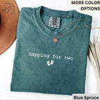 Pregnancy Announcement Comfort Colors® T-Shirt, Napping For Two Shirt, Mom To Be Tee, Gift for Pregnancy Reveal, Maternity