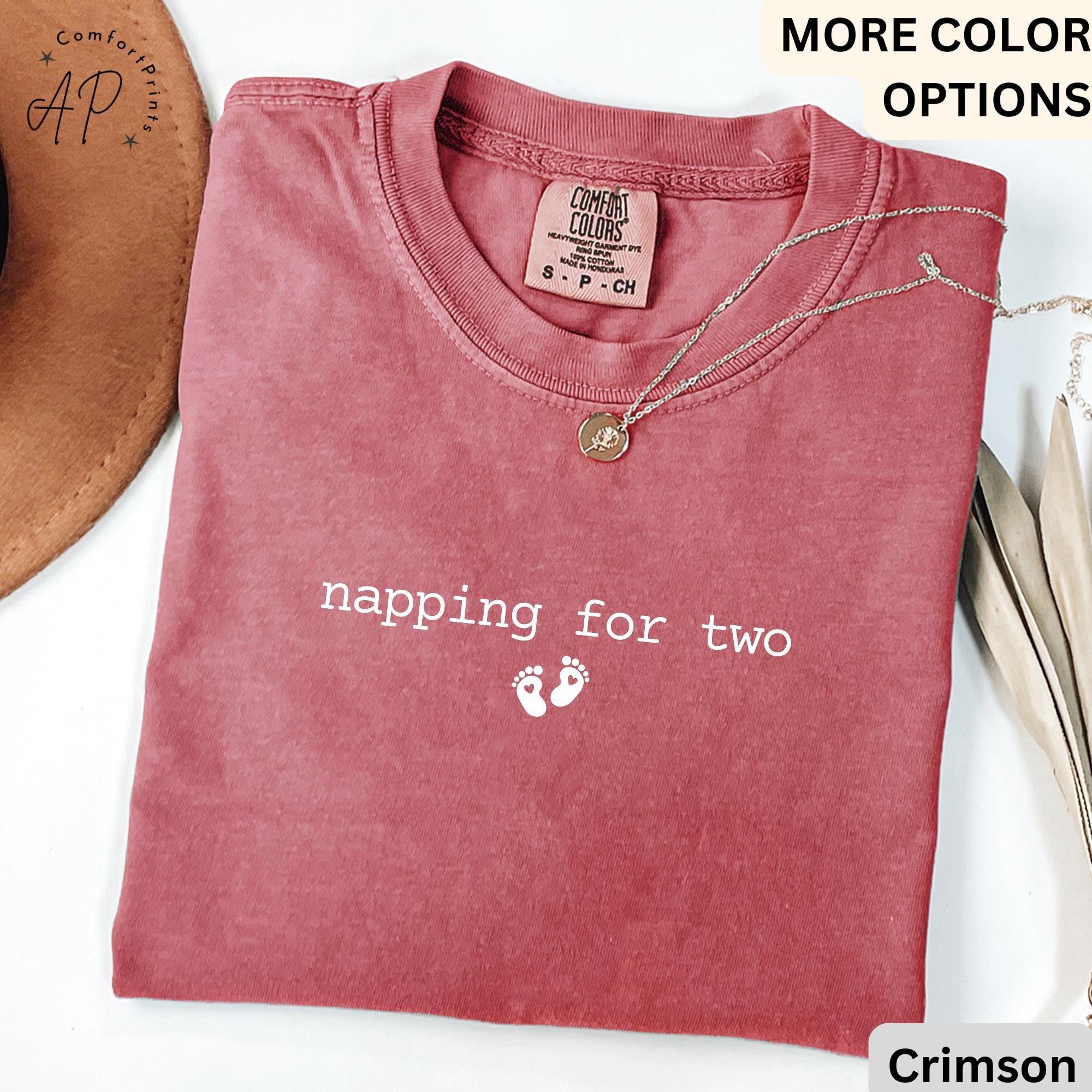 Pregnancy Announcement Comfort Colors® T-Shirt, Napping For Two Shirt, Mom To Be Tee, Gift for Pregnancy Reveal, Maternity
