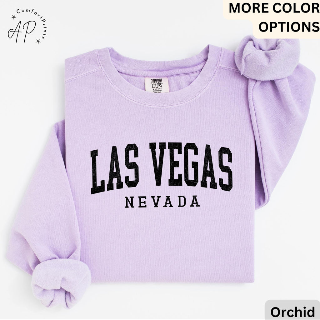 Las Vegas Comfort Colors® Sweatshirt, Las Vegas Nevada Sweater, Sin City, Gift for Las Vegas NV Vacation Trip