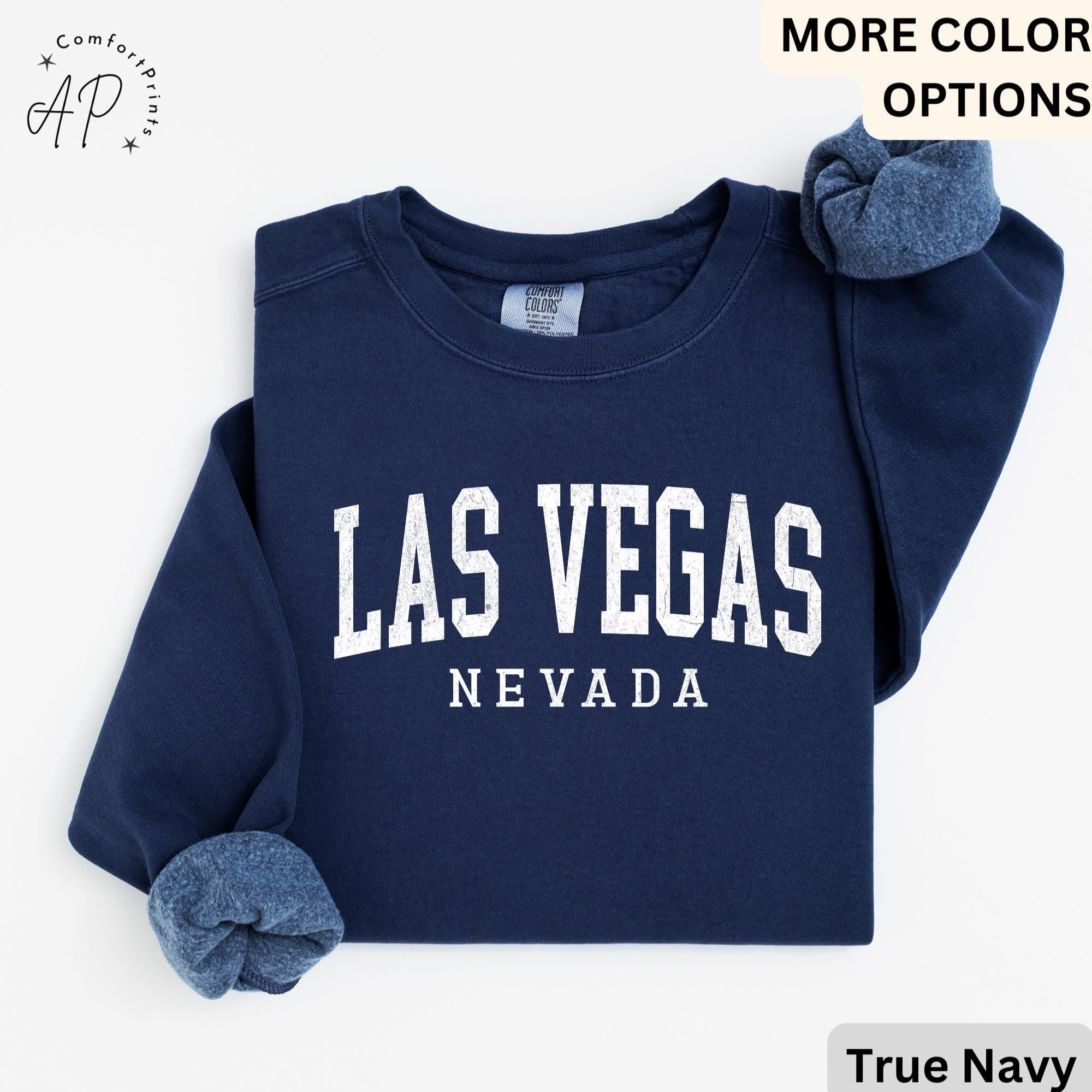 Las Vegas Comfort Colors® Sweatshirt, Las Vegas Nevada Sweater, Sin City, Gift for Las Vegas NV Vacation Trip
