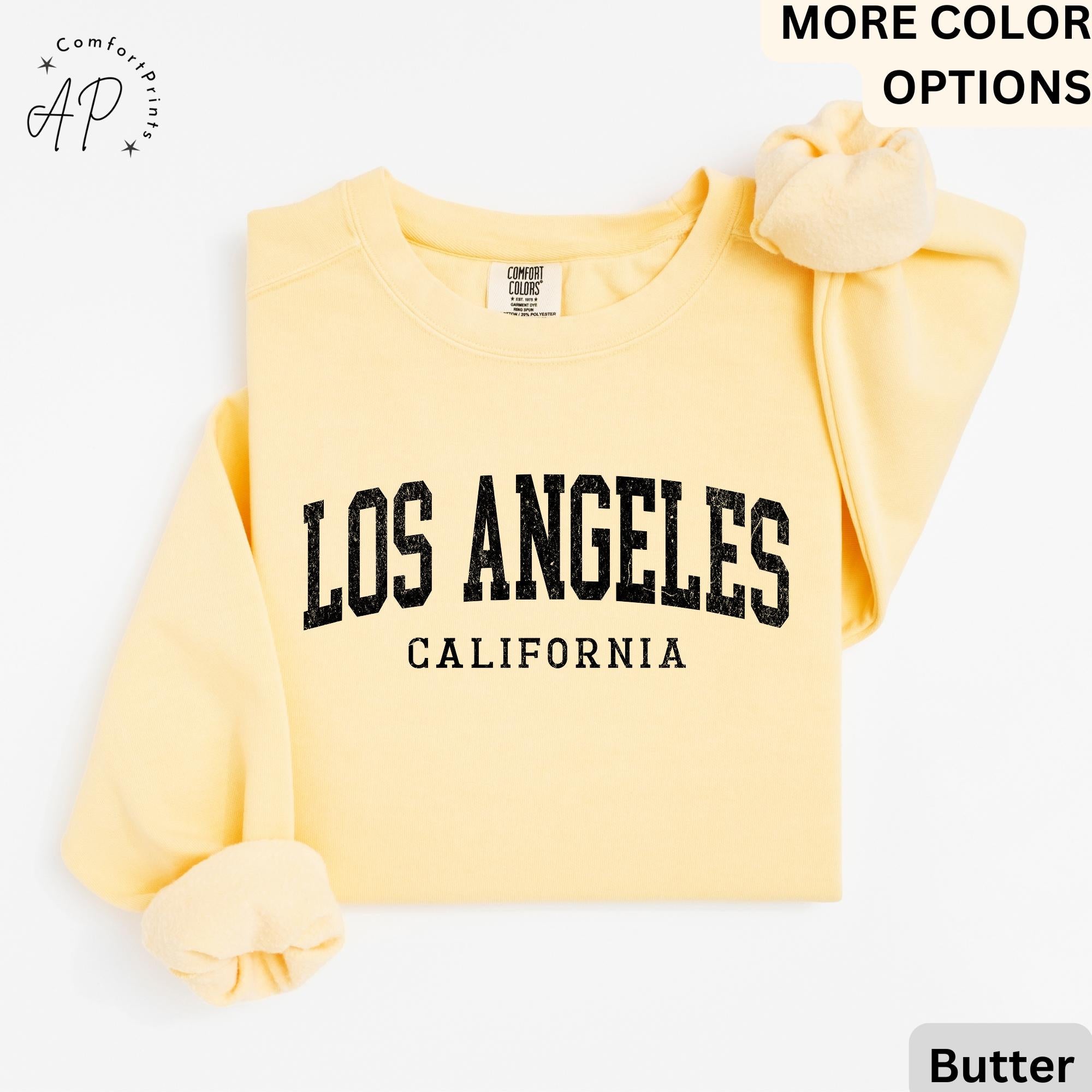 Los Angeles Comfort Colors® Sweatshirt, Los Angeles California Sweater, Golden State, Gift for Traveling to Los Angeles