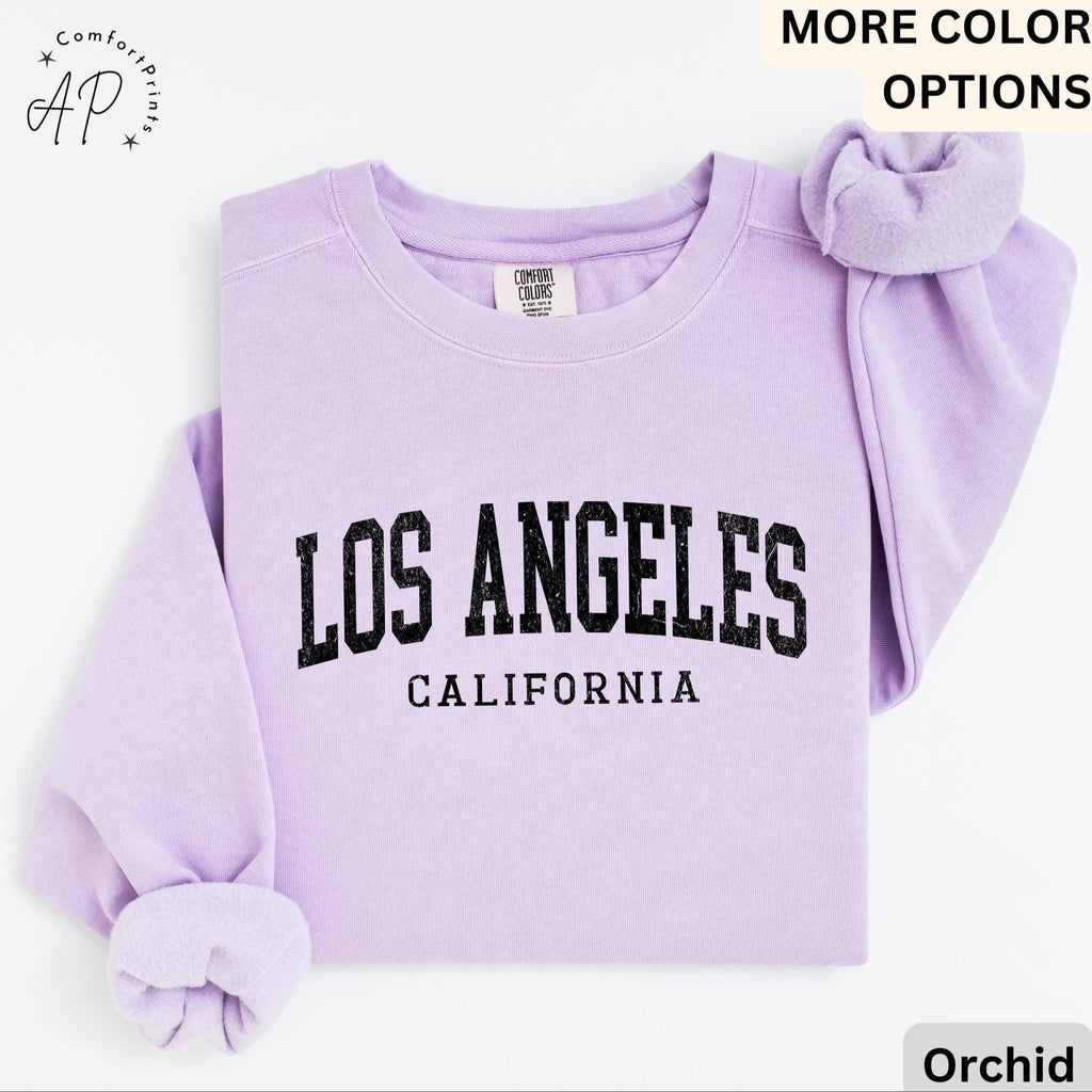Los Angeles Comfort Colors® Sweatshirt, Los Angeles California Sweater, Golden State, Gift for Traveling to Los Angeles