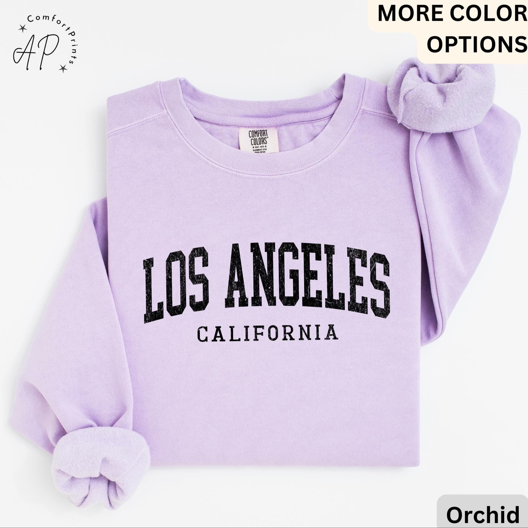 Los Angeles Comfort Colors® Sweatshirt, Los Angeles California Sweater, Golden State, Gift for Traveling to Los Angeles