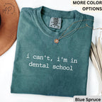 Dental Student Comfort Colors® T-Shirt, I Can't I'm In Dental School Shirt, Future Dentist Tee, Gift For Dentistry