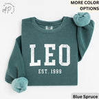 Custom Leo Comfort Colors® Sweatshirt, Personalized Leo Horoscope Birth Year Sweater, Astrology, Gift for Birthday Zodiac
