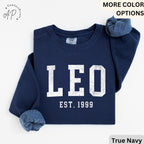 Custom Leo Comfort Colors® Sweatshirt, Personalized Leo Horoscope Birth Year Sweater, Astrology, Gift for Birthday Zodiac