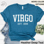 Custom Virgo Comfort Colors® T-Shirt, Personalized Virgo Horoscope Birth Year Shirt, Astrology Tee, Gift for Birthday Zodiac