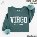 Custom Virgo Comfort Colors® Sweatshirt, Personalized Virgo Horoscope Birth Year Sweater, Astrology, Gift for Birthday Zodiac