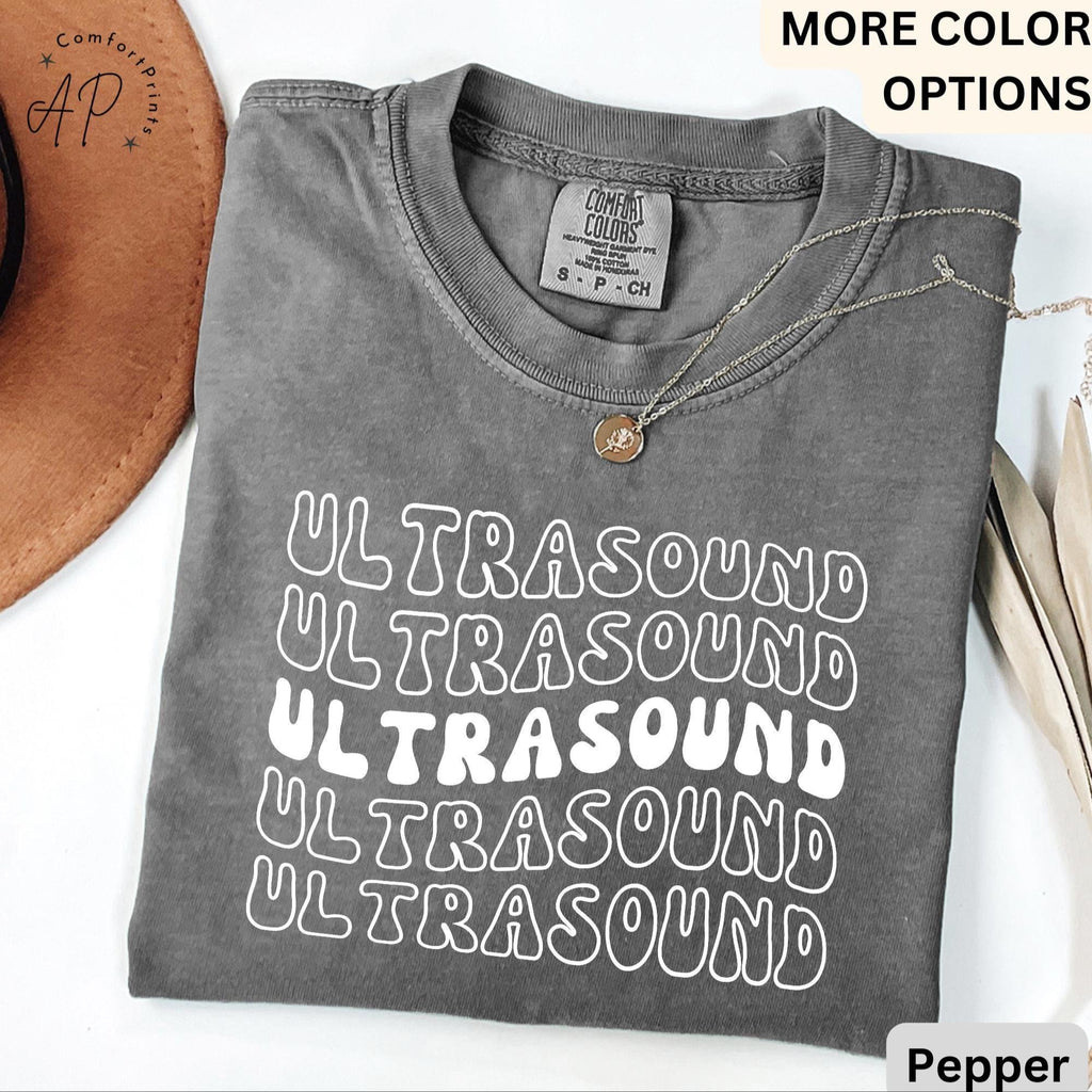 Ultrasound Technologist Comfort Colors® Retro T-Shirt, Sonography Grad Student Shirt, Ultrasound Tech Tee, Gift for Sonographer Student
