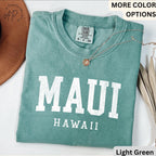 Maui Hawaii Comfort Colors® T-Shirt, Maui HI Vacation Trip Shirt, State of Hawaii Tee, Gift for Hawaiian Honeymoon