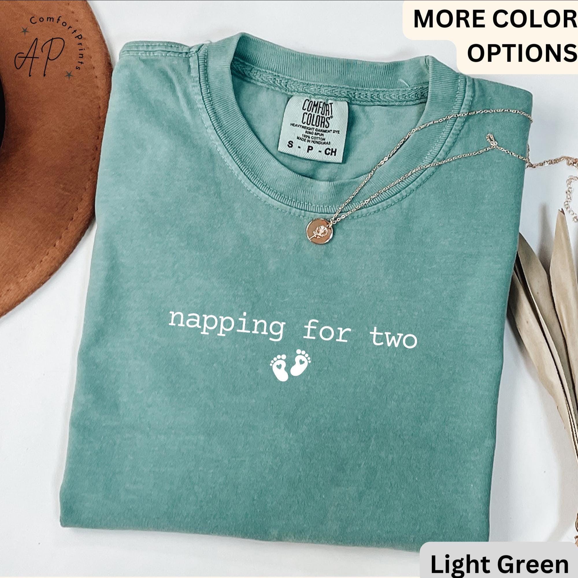 Pregnancy Announcement Comfort Colors® T-Shirt, Napping For Two Shirt, Mom To Be Tee, Gift for Pregnancy Reveal, Maternity