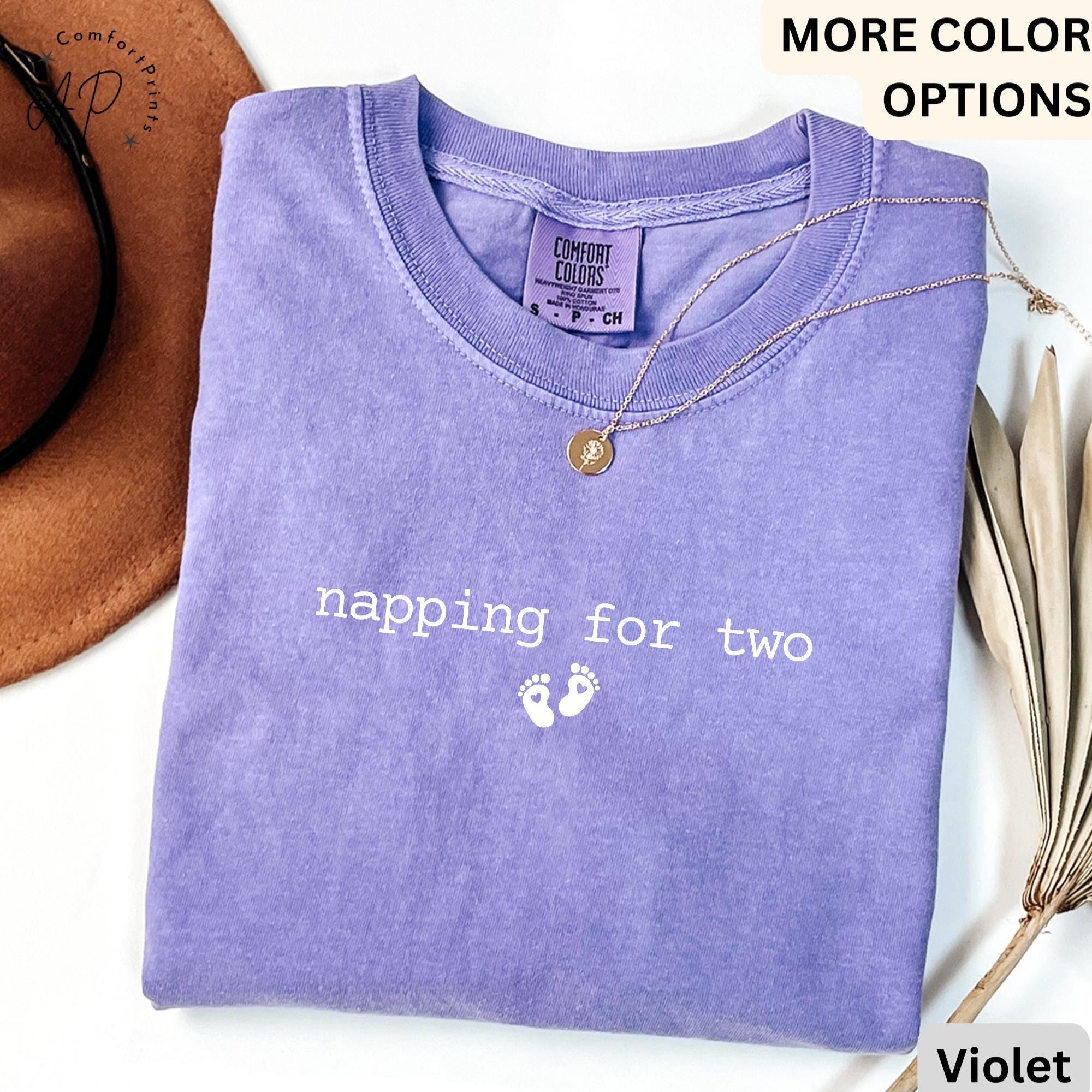 Pregnancy Announcement Comfort Colors® T-Shirt, Napping For Two Shirt, Mom To Be Tee, Gift for Pregnancy Reveal, Maternity