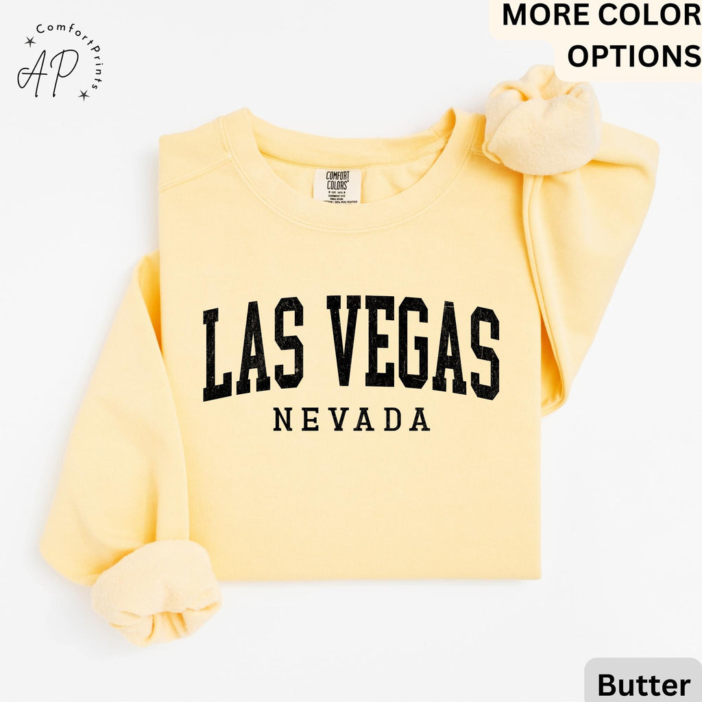 Las Vegas Comfort Colors® Sweatshirt, Las Vegas Nevada Sweater, Sin City, Gift for Las Vegas NV Vacation Trip
