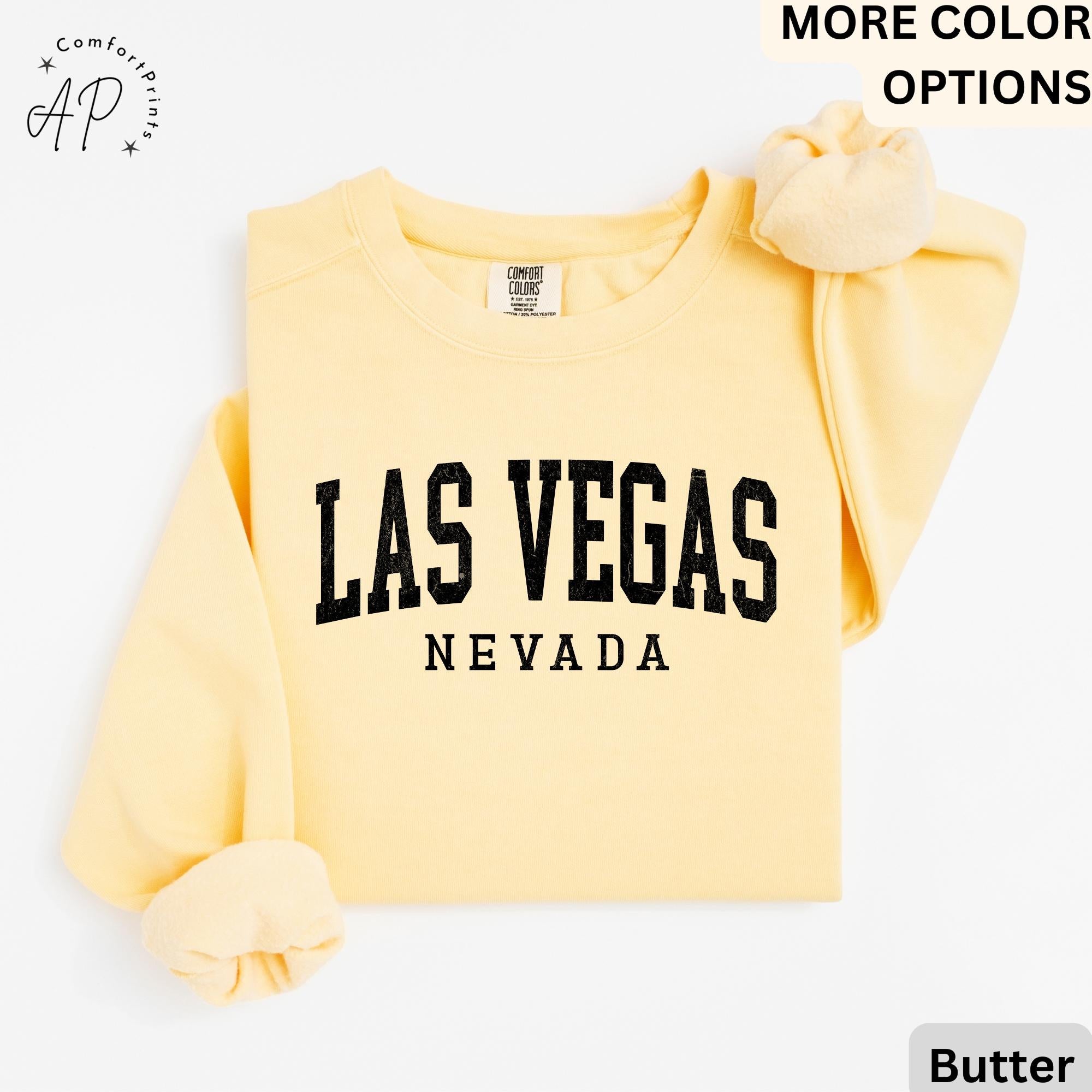 Las Vegas Comfort Colors® Sweatshirt, Las Vegas Nevada Sweater, Sin City, Gift for Las Vegas NV Vacation Trip