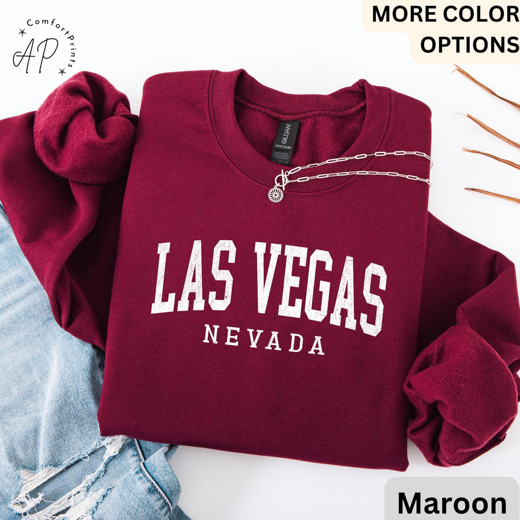 Las Vegas Comfort Colors® Sweatshirt, Las Vegas Nevada Sweater, Sin City, Gift for Las Vegas NV Vacation Trip