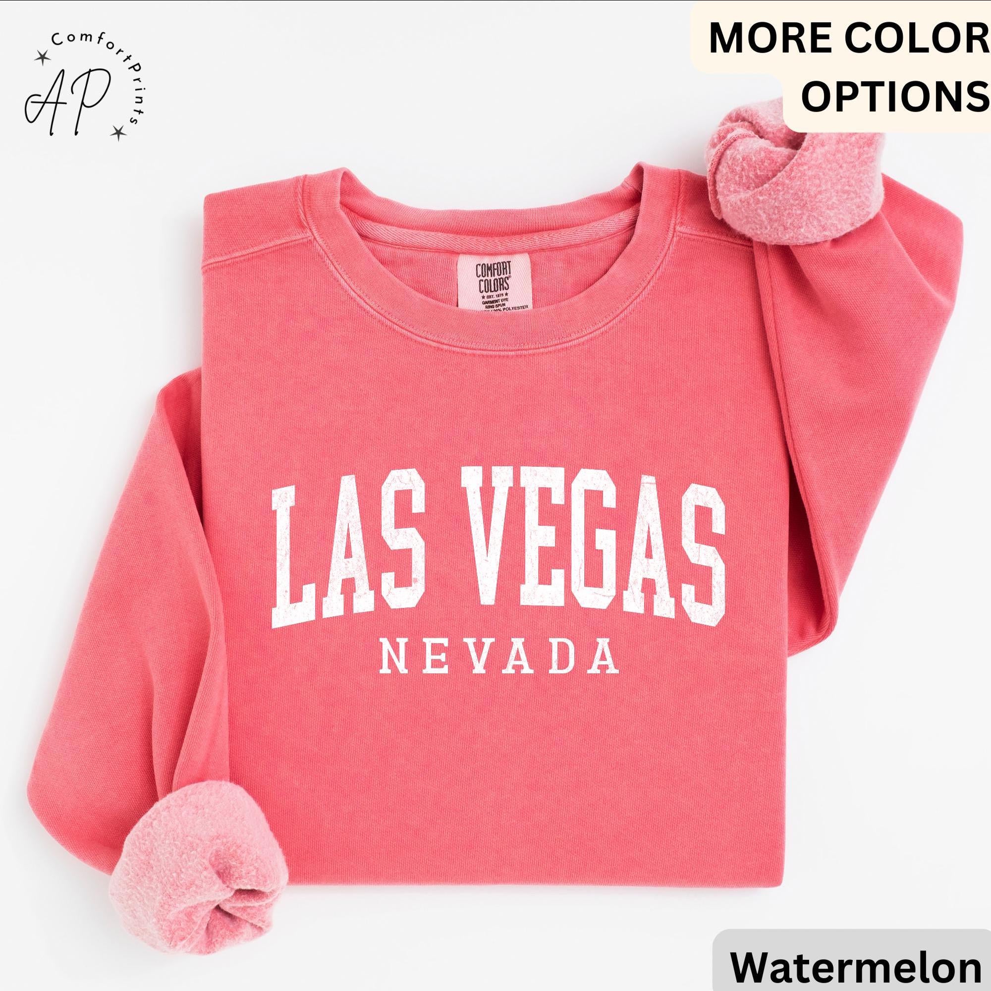 Las Vegas Comfort Colors® Sweatshirt, Las Vegas Nevada Sweater, Sin City, Gift for Las Vegas NV Vacation Trip