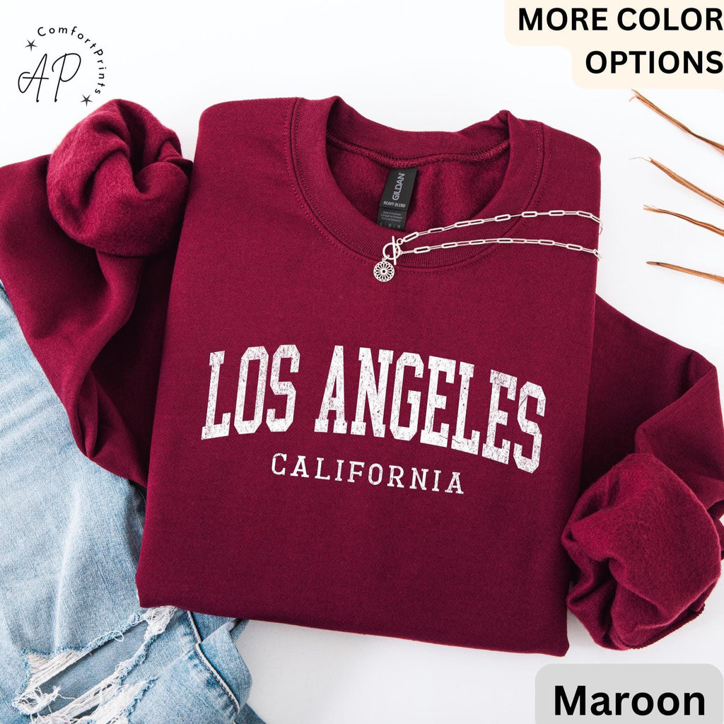 Los Angeles Comfort Colors® Sweatshirt, Los Angeles California Sweater, Golden State, Gift for Traveling to Los Angeles