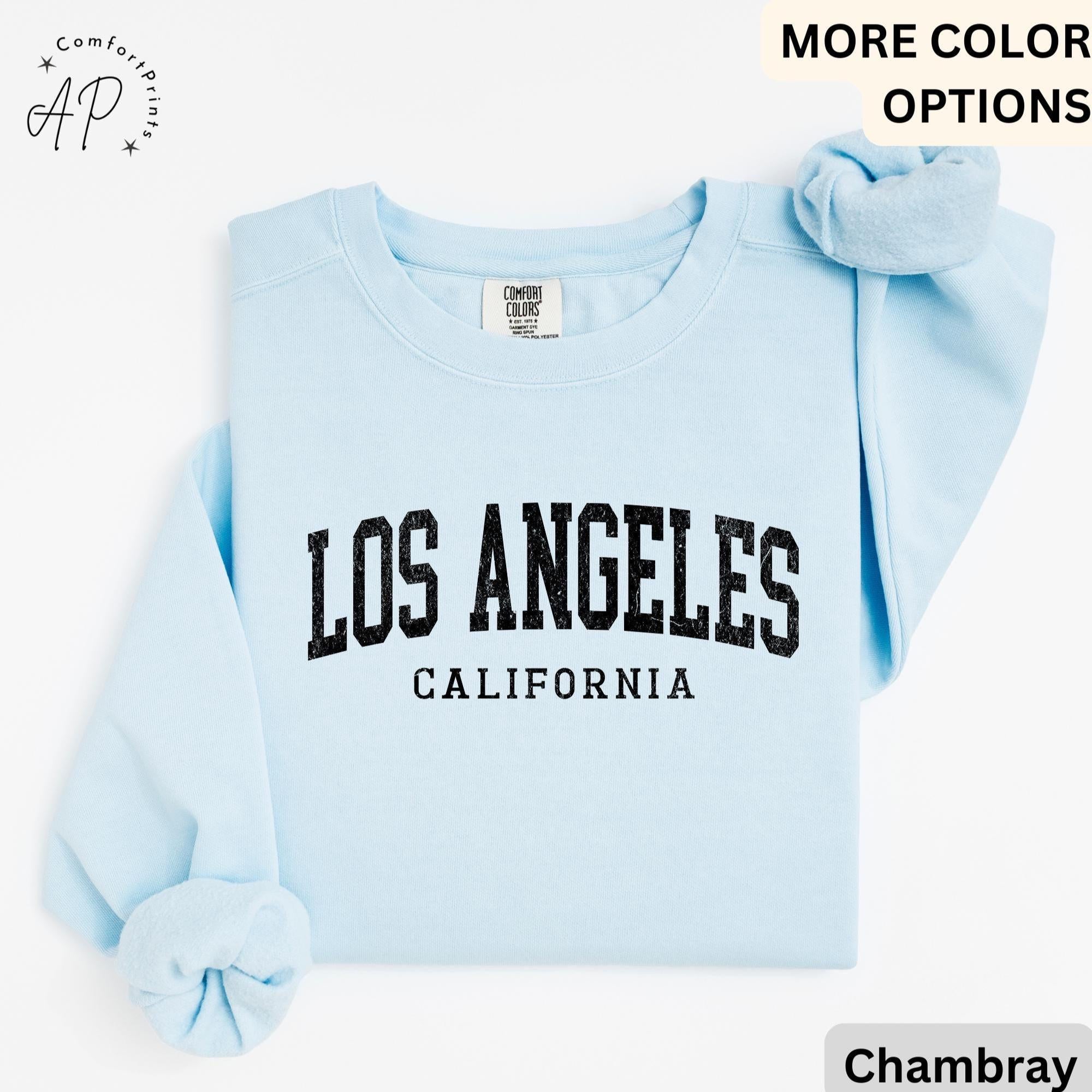 Los Angeles Comfort Colors® Sweatshirt, Los Angeles California Sweater, Golden State, Gift for Traveling to Los Angeles
