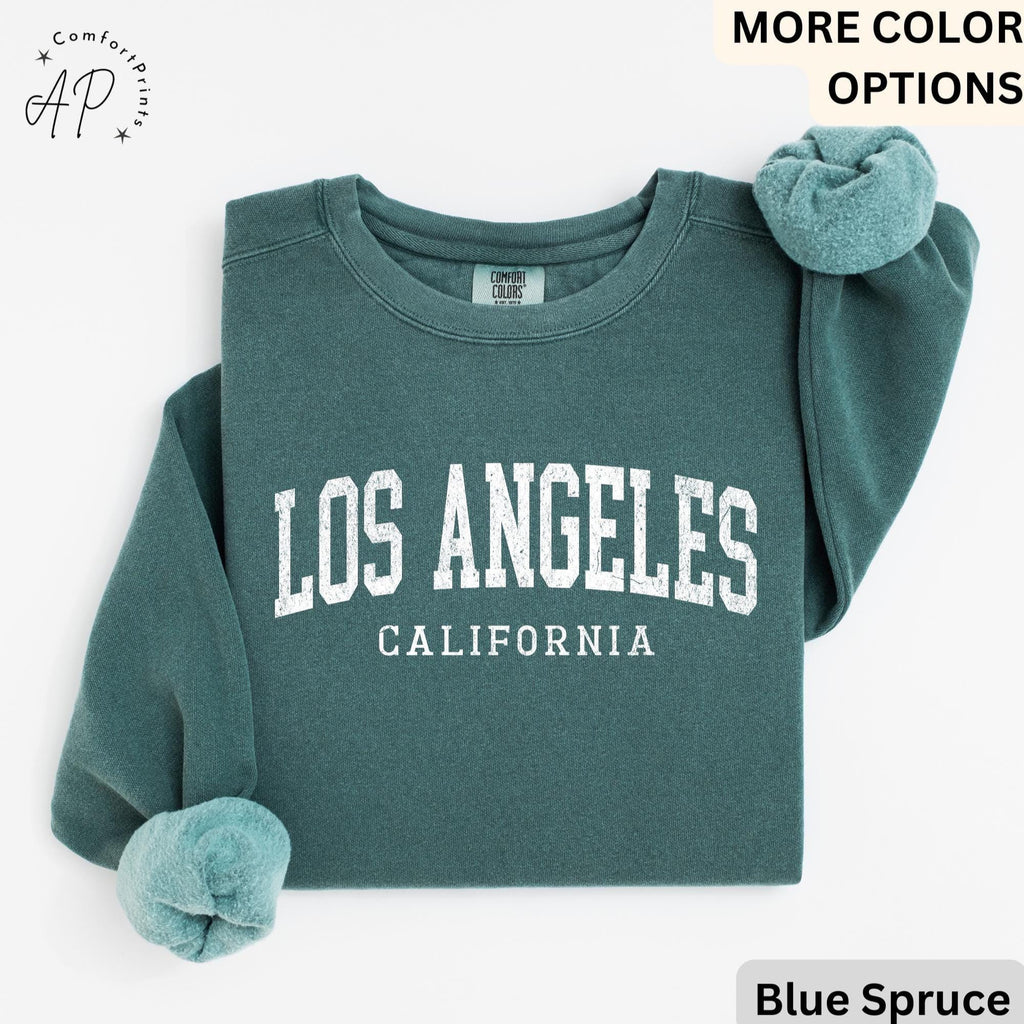 Los Angeles Comfort Colors® Sweatshirt, Los Angeles California Sweater, Golden State, Gift for Traveling to Los Angeles