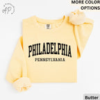 Philadelphia Pennsylvania Comfort Colors® Sweatshirt, Philly Souvenir Sweater, Philadelphia PA Travel Gift