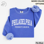 Philadelphia Pennsylvania Comfort Colors® Sweatshirt, Philly Souvenir Sweater, Philadelphia PA Travel Gift