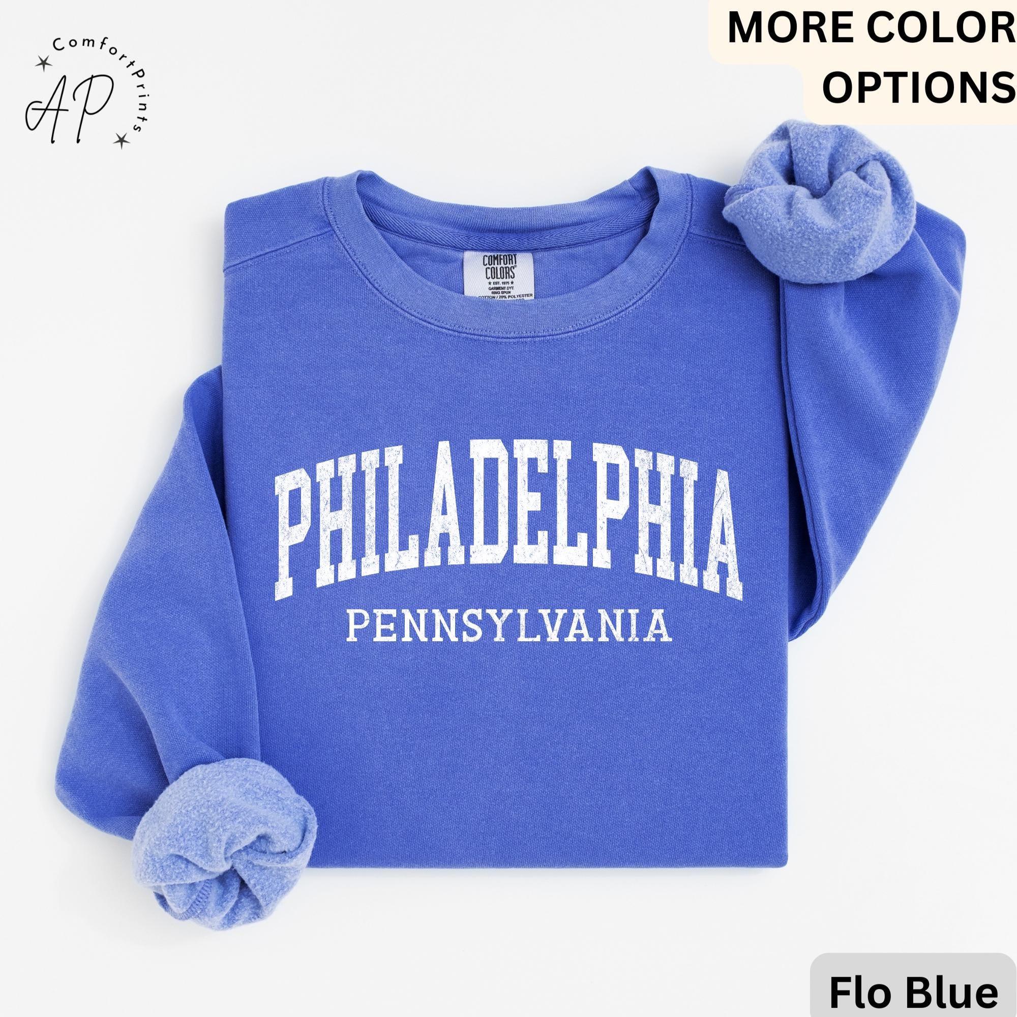 Philadelphia Pennsylvania Comfort Colors® Sweatshirt, Philly Souvenir Sweater, Philadelphia PA Travel Gift