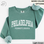 Philadelphia Pennsylvania Comfort Colors® Sweatshirt, Philly Souvenir Sweater, Philadelphia PA Travel Gift