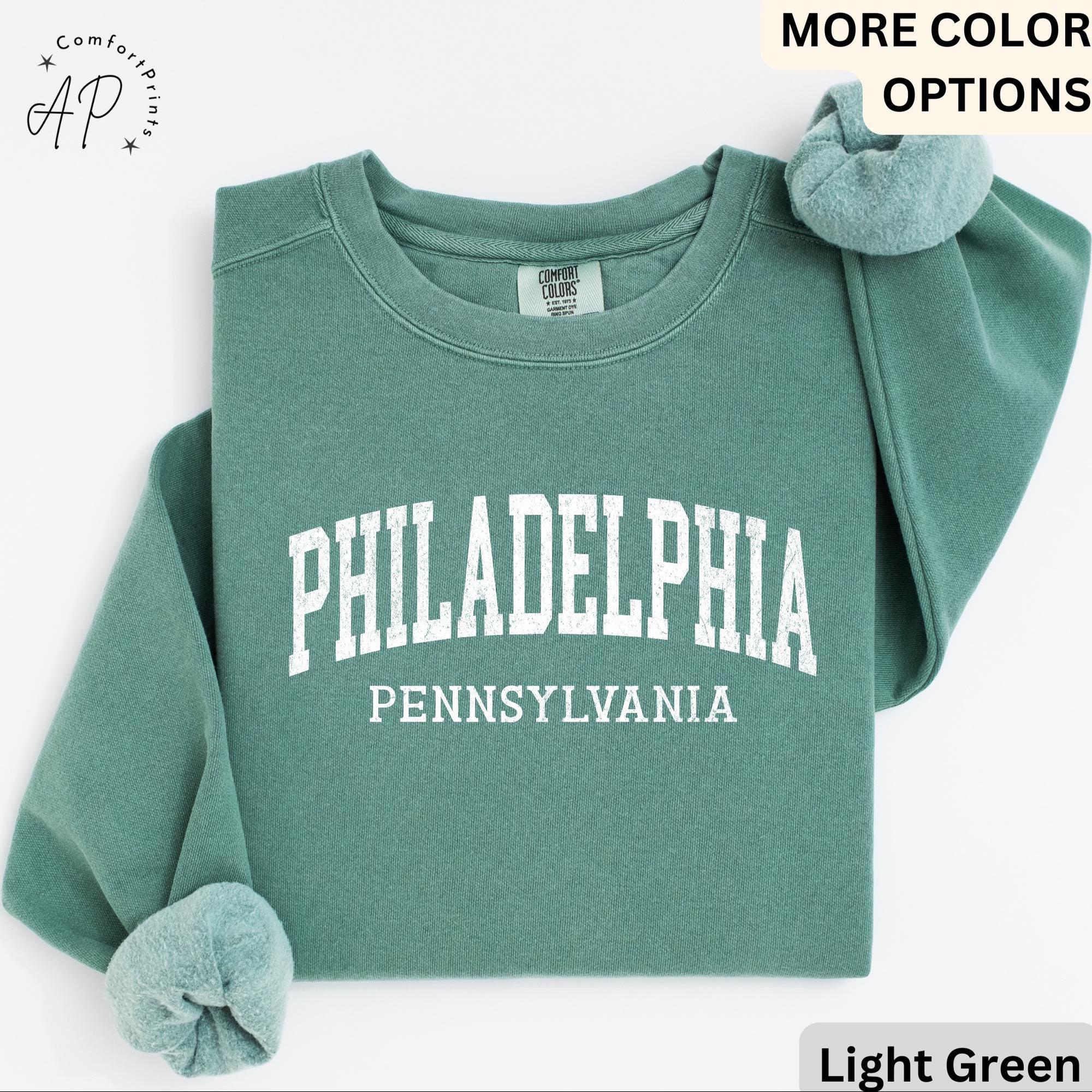 Philadelphia Pennsylvania Comfort Colors® Sweatshirt, Philly Souvenir Sweater, Philadelphia PA Travel Gift