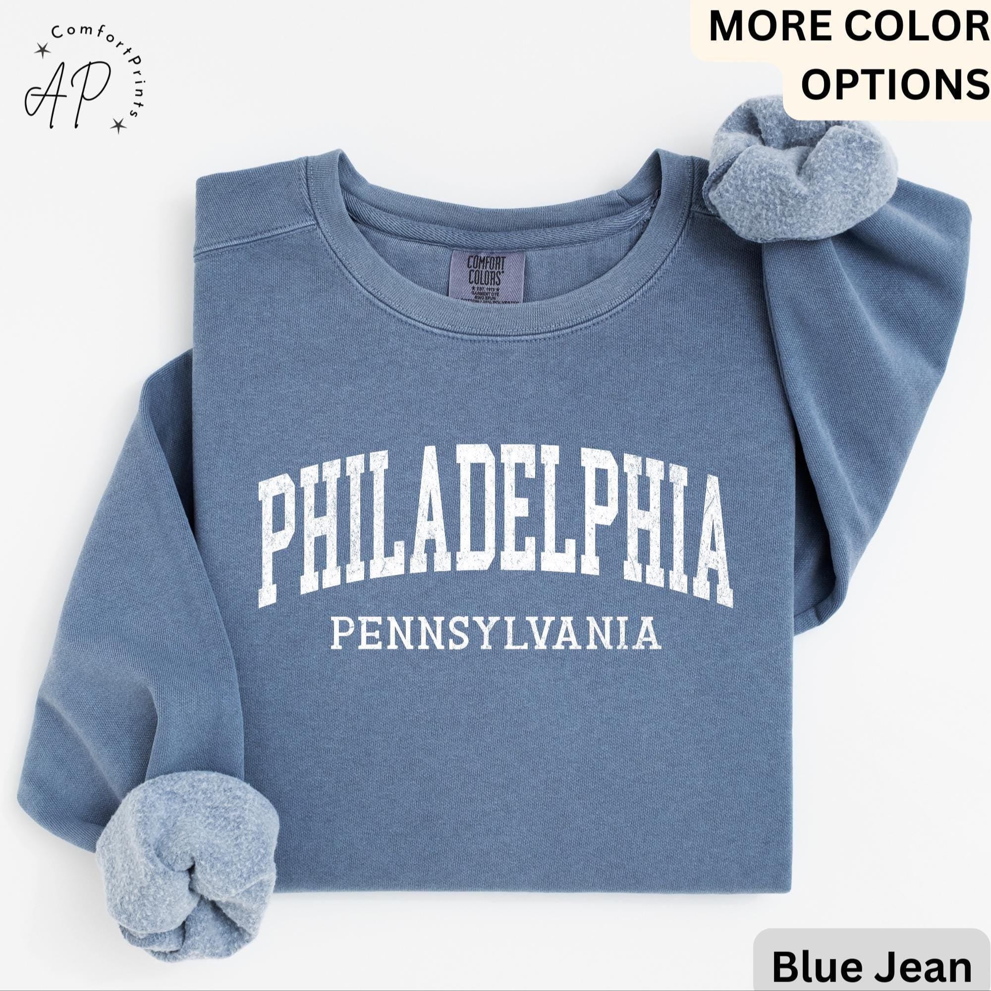 Philadelphia Pennsylvania Comfort Colors® Sweatshirt, Philly Souvenir Sweater, Philadelphia PA Travel Gift