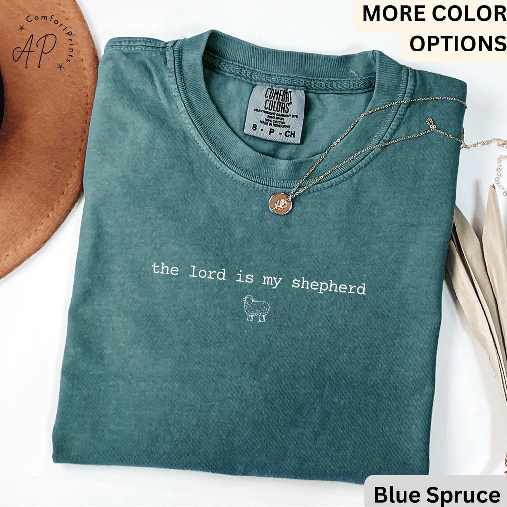 Bible Verse Comfort Colors® T-Shirt, Christian Shirt, The Lord Is My Shepherd Gift, Religious Mom