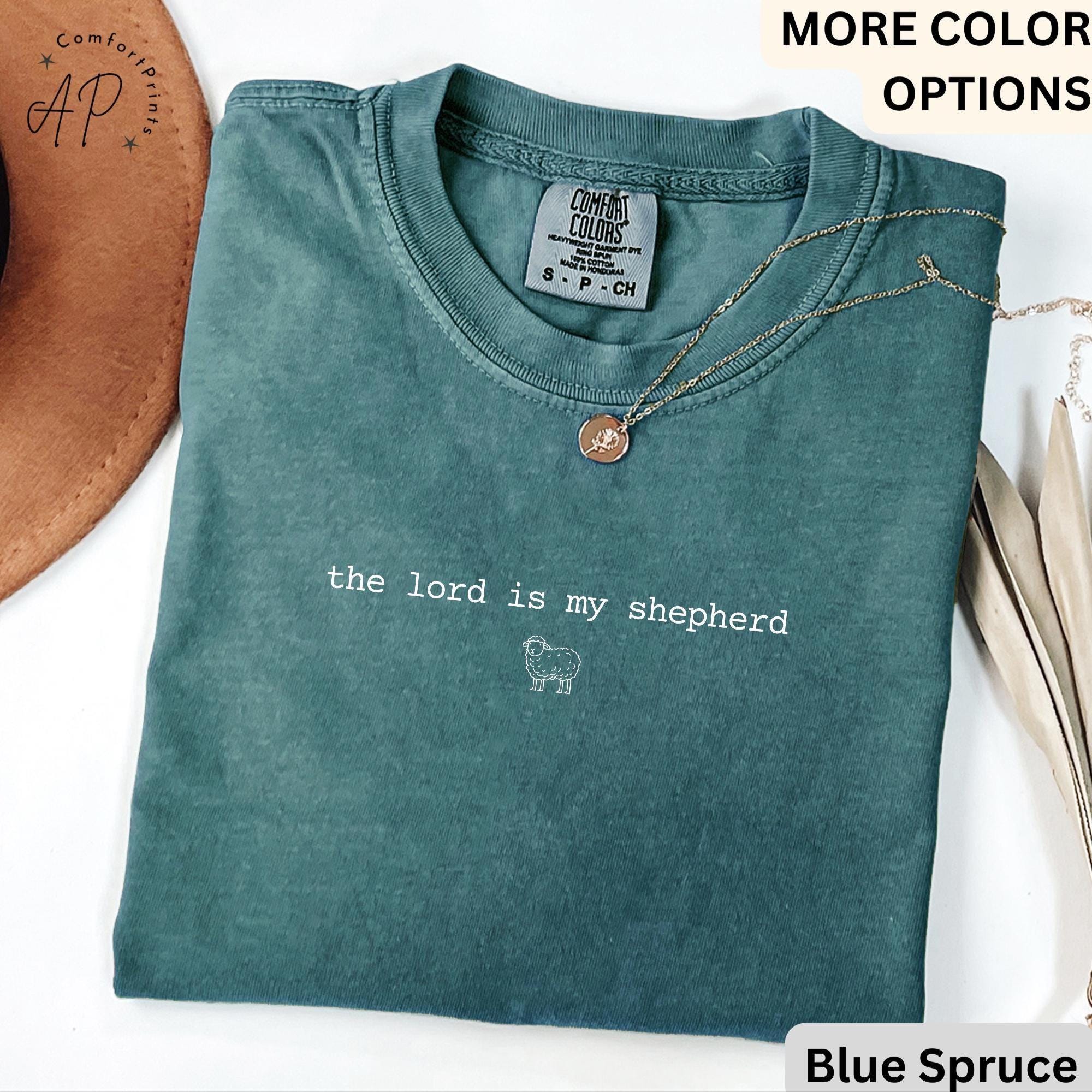 Bible Verse Comfort Colors® T-Shirt, Christian Shirt, The Lord Is My Shepherd Gift, Religious Mom