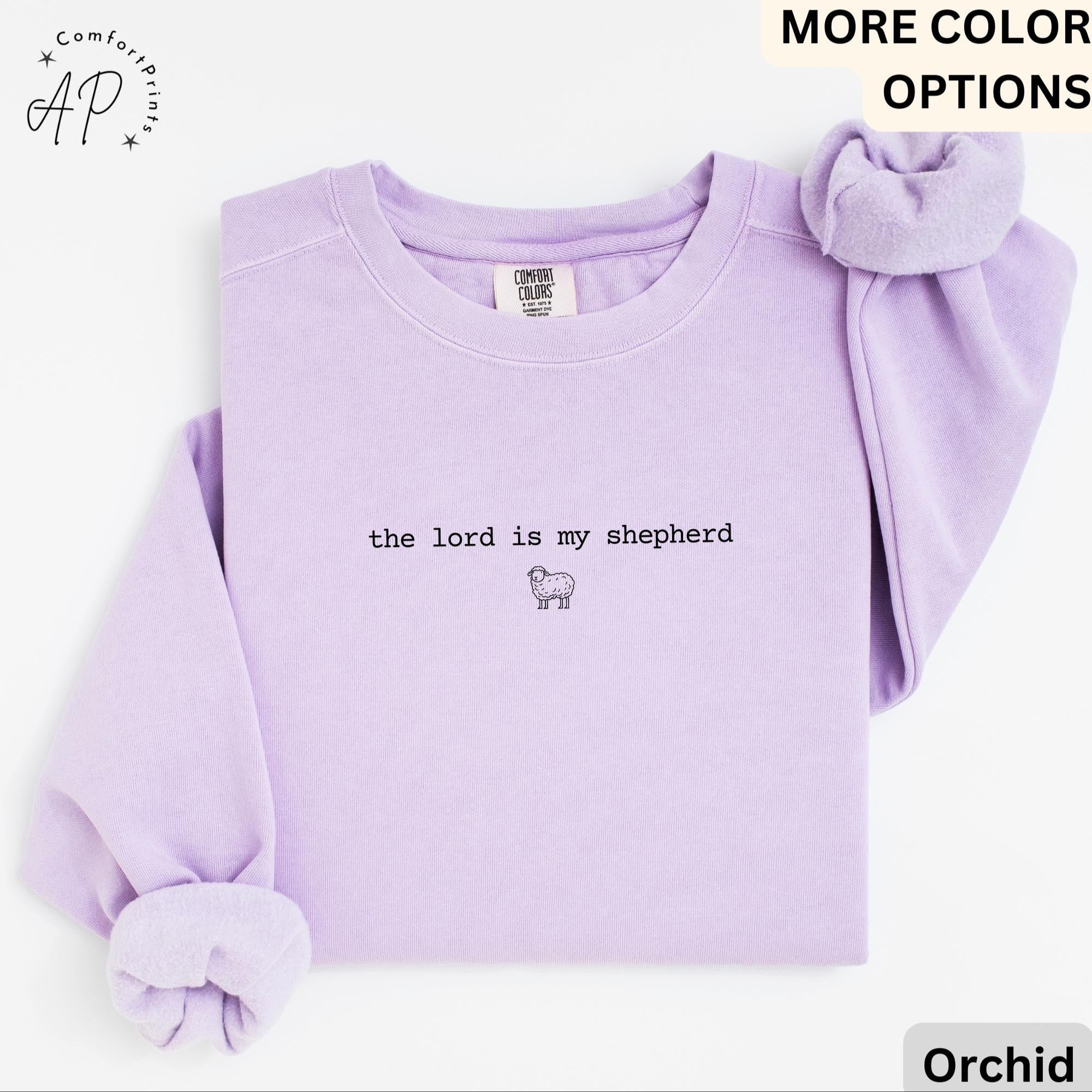 Bible Verse Comfort Colors® Sweatshirt, Christian Sweater, The Lord Is My Shepherd Gift, Religious Mom