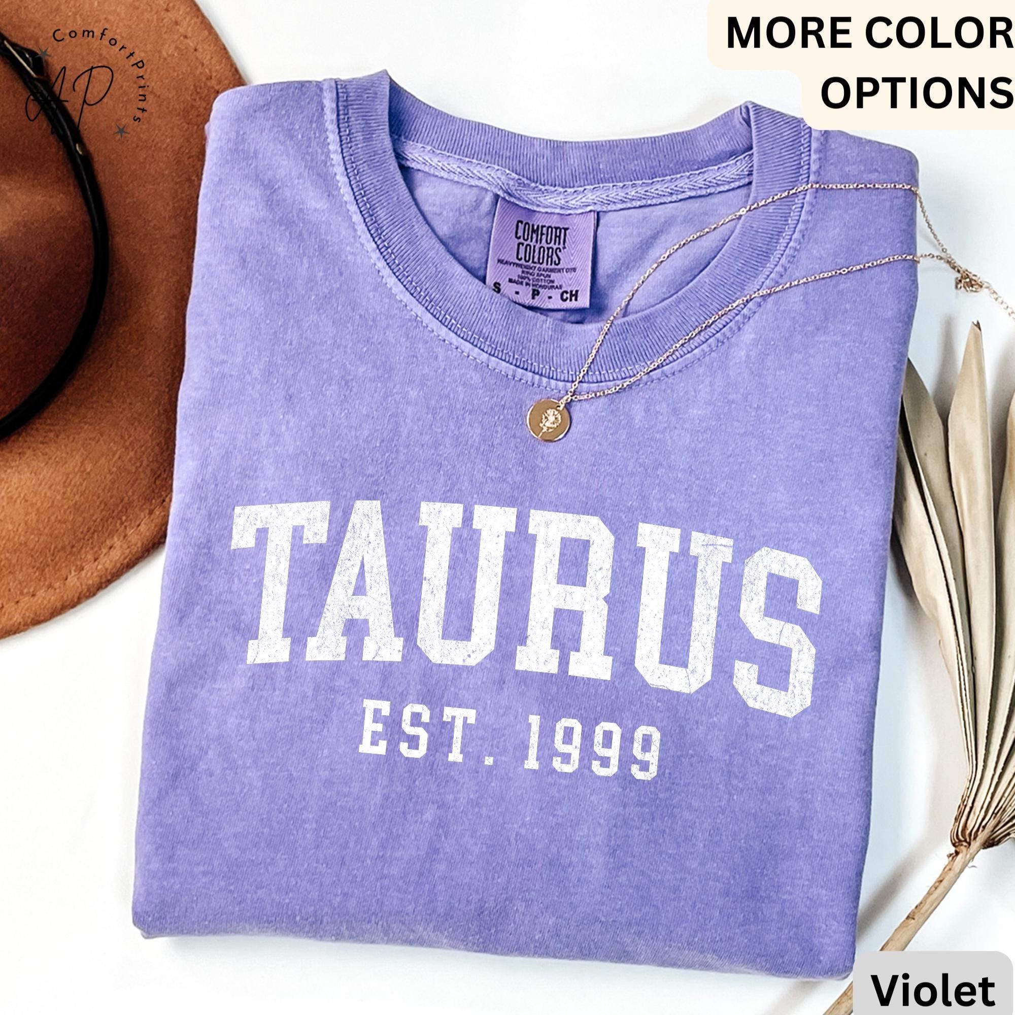 Custom Taurus Comfort Colors® T-Shirt, Personalized Taurus Horoscope Birth Year Shirt, Astrology Tee, Gift for Birthday Zodiac